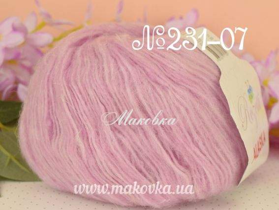 Alaska Rozetti пряжа 231-07 св.рожевий