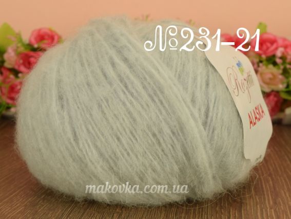 Alaska Rozetti пряжа 231-21 св. сірий