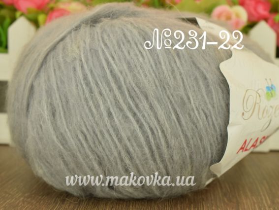Alaska Rozetti пряжа 231-22 св.серый