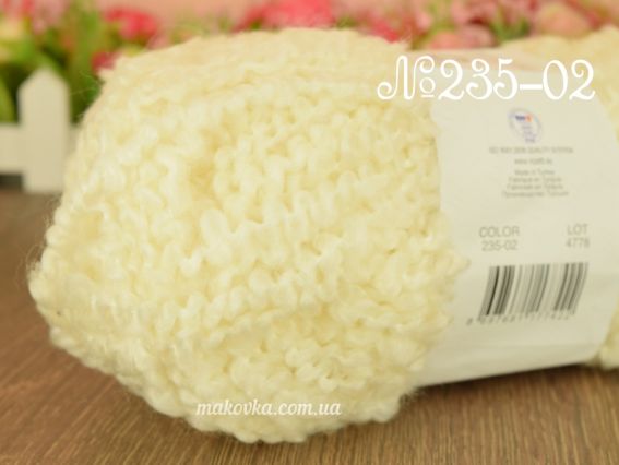 TEDI SOLID Rozetti пряжа букле 235-02 молочный