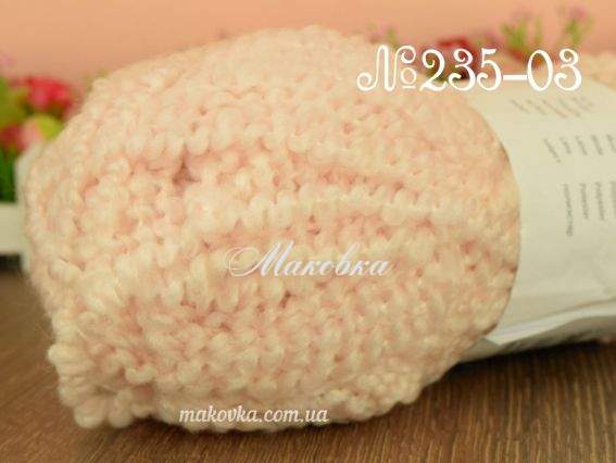 TEDI SOLID Rozetti пряжа букле 235-03 пудра (бледно-розовый)