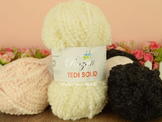 Букльована пряжа Rozetti TEDI SOLID (Теді Соулід РОЗЕТ) пряжа букле