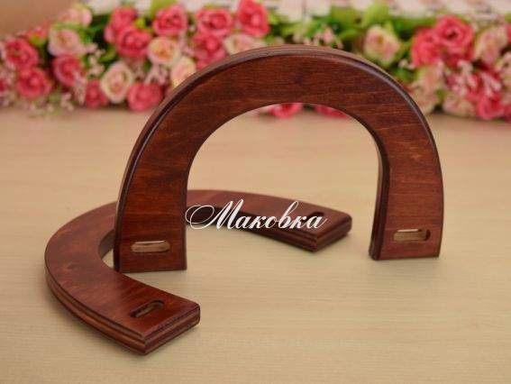 Ручки для сумки Passion РМ-2Ф Кабу цвет красное дерево/махагон, фанера Ручки для сумки Passion РМ-2Ф Кабу цвет красное дерево/махагон, фанера