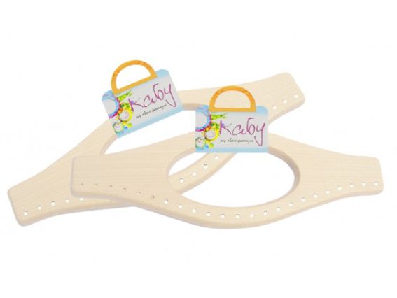 Деревянные ручки для сумки Кабу Nature 17 (без лака)