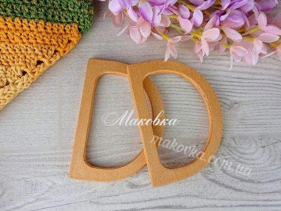 Ручки для сумки Полукруглые 12*8,5 см Соломенные, лакированные, 1 пара