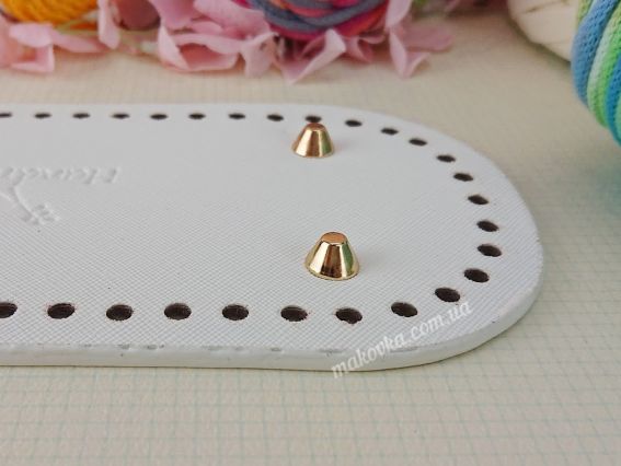 Донышко белое прямоугольное для сумки , размер 22*10 см, , экокожа 