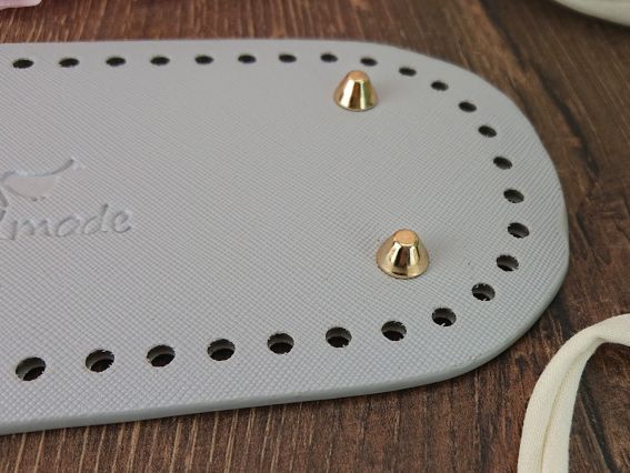 Денце прямокутне для сумки , розмір 22*10 см Сіре, екошкіра