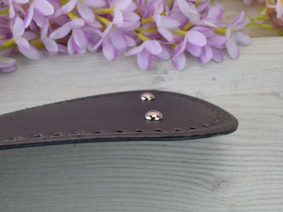 Денце овальне для сумки , розмір 31,5*12 см колір Темно Сірий металік, екошкіра 