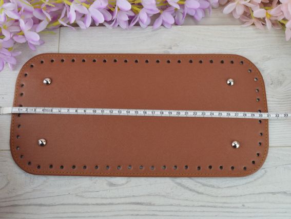 Прямокутне денце для сумки , розмір 31*15 см Коричневе, екошкіра 