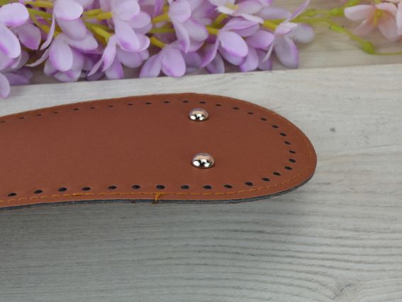 Денце овальне для сумки , розмір 31,5*12 см колір Коричневе, екошкіра 