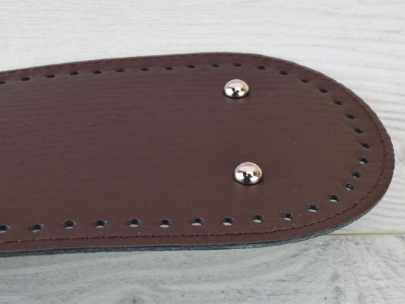 Денце овальне для сумки , розмір 31,5*12 см колір Темний Шоколад, екошкіра 