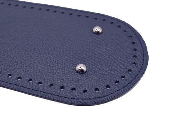 Денце овальне для сумки , розмір 31,5*12 см колір Темно-Синій, екошкіра 