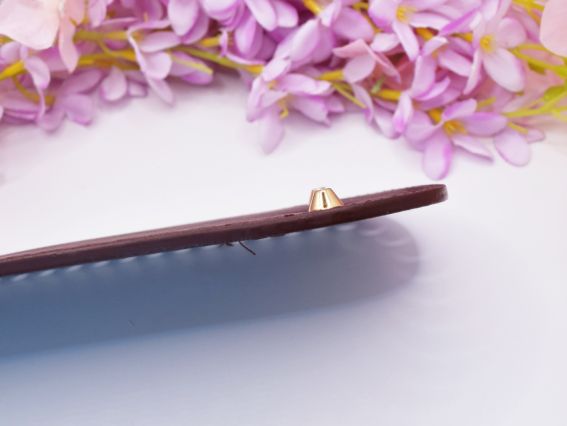 Денце прямокутне для сумки , розмір 22*10 см колір Коричнево-бордовий, екошкіра 