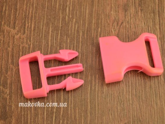 Пряжка-замок фастекс 39.5x22x8.5мм цвет РОЗОВЫЙ, прорезь 14-15мм