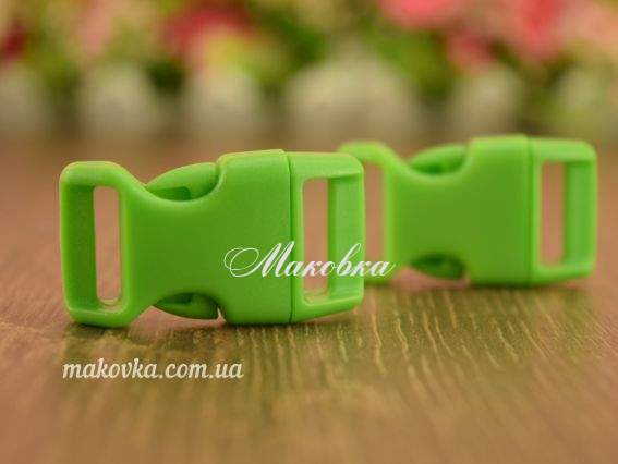 Пряжка-замок фастекс 39.5x22x8.5мм цвет САЛАТОВЫЙ, прорезь 14-15мм 1 шт Пряжка-замок фастекс 39.5x22x8.5мм цвет САЛАТОВЫЙ, прорезь 14-15мм 1 шт