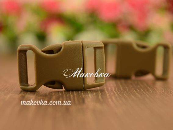 Пряжка-замок фастекс 39.5x22x8.5мм цвет Серо-Коричневый, прорезь 14-15мм 1 шт Пряжка-замок фастекс 39.5x22x8.5мм цвет Серо-Коричневый, прорезь 14-15мм 1 шт