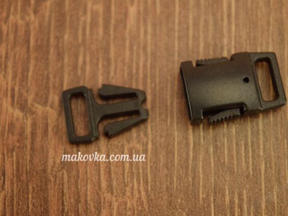 Фастекс пряжка-замок пластиковый, размер 32x16x7мм цвет ЧЕРНЫЙ, прорезь 9мм