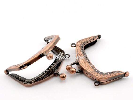 Замок-рамка № 01 (фермуар) 6,4х5,5 см, античная медь Замок-рамка № 01 (фермуар) 6,4х5,5 см, античная медь