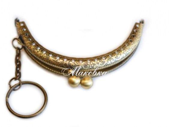 Замок-рамка металлическая (фермуар) ВС-05 РТО с брелочным кольцом Замок-рамка металлическая (фермуар) ВС-05 РТО с брелочным кольцом