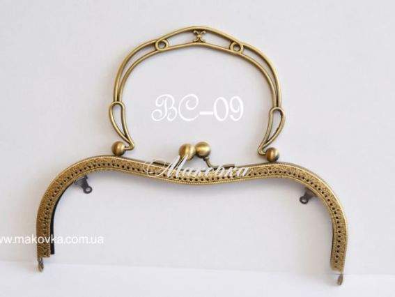 Замок-рамка металлическая с ручкой (фермуар) ВС-09 РТО Замок-рамка металлическая с ручкой (фермуар) ВС-09 РТО