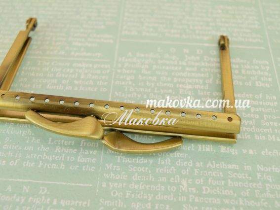 Замок-рамка металлическая (фермуар) прямоугольная 10см HY046 бронзовый Замок-рамка металлическая (фермуар) прямоугольная 10см HY046 бронзовый