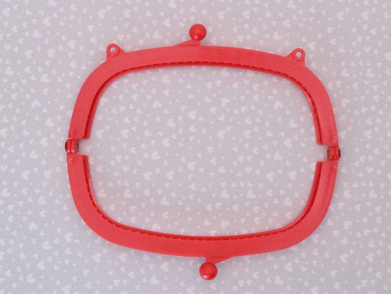 Фермуар М-21-01 Красный , замок-рамка 16х8 см для кошелька, клатча, сумки