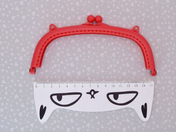 Фермуар М-21-01 Красный , замок-рамка 16х8 см для кошелька, клатча, сумки