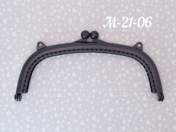 Замок-рамка (фермуар) М-21-06 арка 16х8 см, чорна Замок-рамка (фермуар) М-21-06 арка 16х8 см, чорна