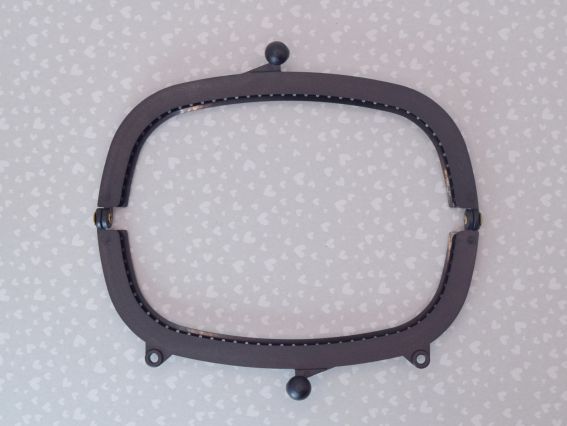 Фермуар М-21-06 чорний, замок-рамка 16х8 см для гаманця, клатчу, сумки