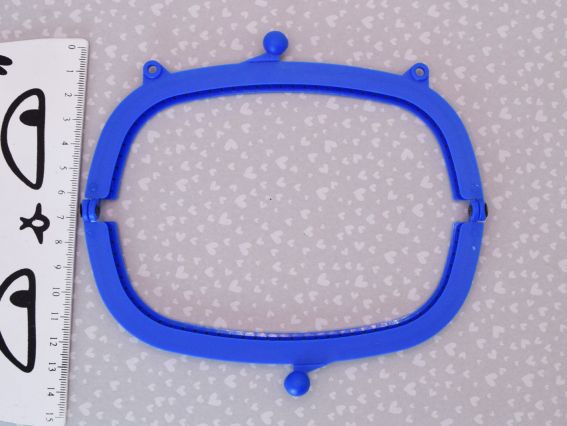 Фермуар М-21-07 Синий, замок-рамка 16х8 см для кошелька, клатча, сумки