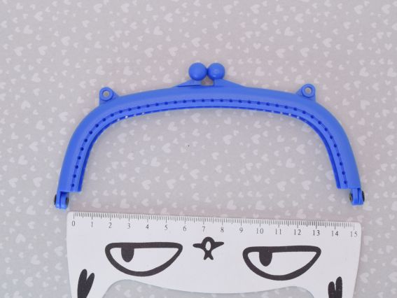 Фермуар М-21-07 Синий, замок-рамка 16х8 см для кошелька, клатча, сумки