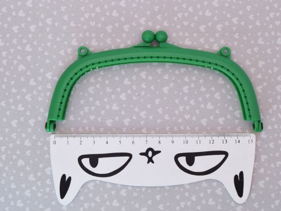 Фермуар М-21-08 Зеленый, замок-рамка 16х8 см для кошелька, клатча, сумки