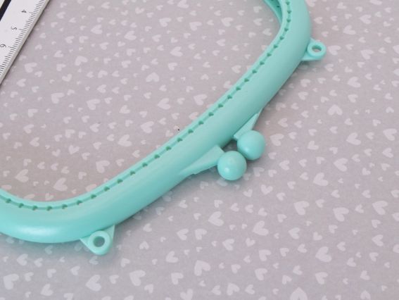 Фермуар М-21-10 мятный, замок-рамка 16х8 см для кошелька, клатча, сумки