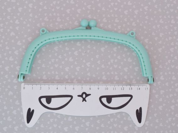 Фермуар М-21-10 мятный, замок-рамка 16х8 см для кошелька, клатча, сумки