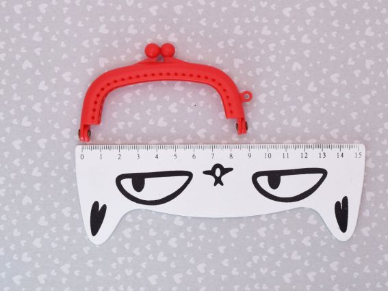 Фермуар М-22-01 Червоний, замок-рамка 9х5,5 см для гаманця, 