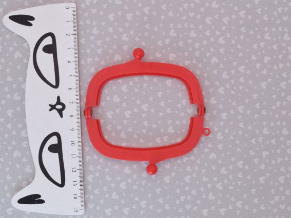 Фермуар М-22-01 Червоний, замок-рамка 9х5,5 см для гаманця, 