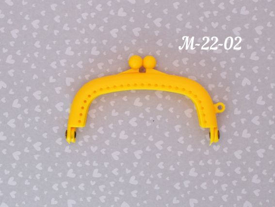 Замок-рамка (фермуар) М-21-02 арка 9х5,5 см, Желтая Замок-рамка (фермуар) М-21-02 арка 9х5,5 см, Желтая