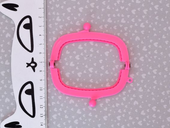 Фермуар М-22-04 Яскраво-Рожевий, замок-рамка 9х5,5 см для гаманця