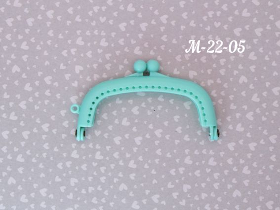 Замок-рамка (фермуар) М-22-08 арка 9х5,5 см, М'ятна Замок-рамка (фермуар) М-22-08 арка 9х5,5 см, М'ятна