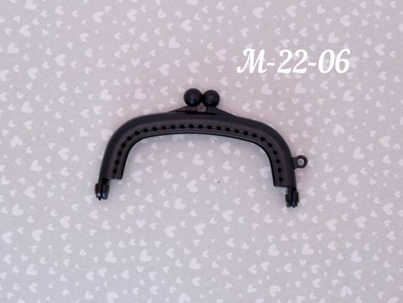 Замок-рамка (фермуар) М-22-06 арка 9х5,5 см, Чорна Замок-рамка (фермуар) М-22-06 арка 9х5,5 см, Чорна