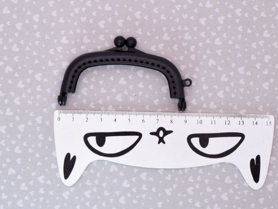 Фермуар М-22-06 Чорний, замок-рамка 9х5,5 см для гаманця