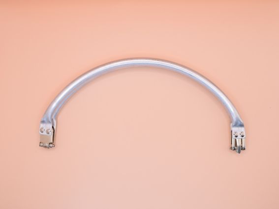 Замок рамка, фермуар, алюминиевый каркас М-24 для создания сумок, форма дуги 23*11 см