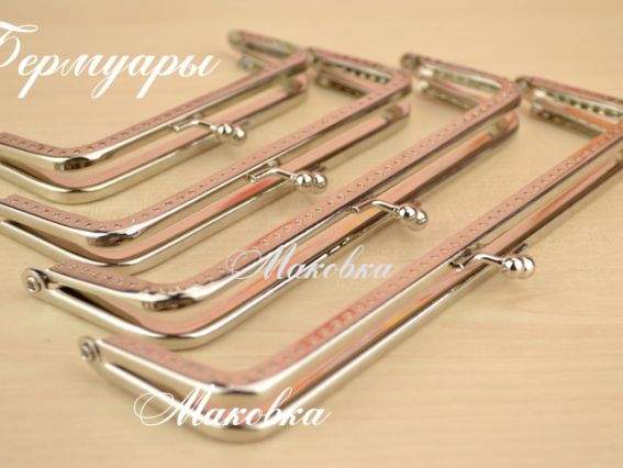 Замок-рамка металлическая (фермуар) 15 см, DQ-007, платина Замок-рамка металлическая (фермуар) 15 см, DQ-007, платина