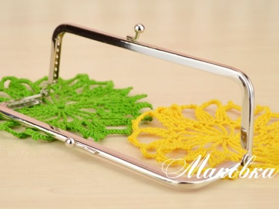 Фермуар М-17, замок-рамка металева довжина 15 см, колір платина