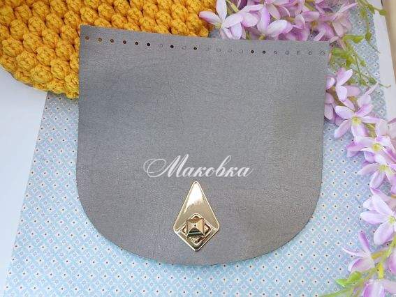 Клапан с замочком полукруглый Темно Серый металлик 21х19,5 см, Б61012266