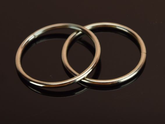 Кольца для сумки металлические, диаметр 3 см, цвет стальной, 2 шт Кольца для сумки металлические, диаметр 3 см, цвет стальной, 2 шт