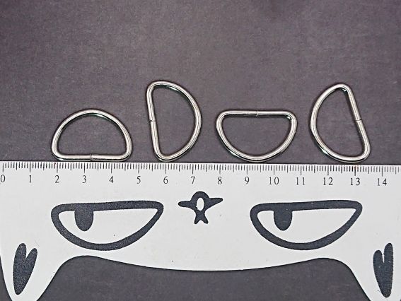 Металлические сумочные половинки колец, 3*2 см, цвет платина, 4 шт