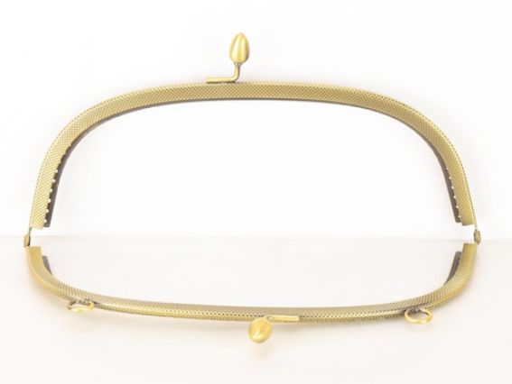 Фермуар  М-13 , замок-рамка металлическая 21х6,5 см, бронза с узором