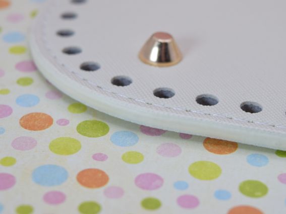 Денце прямокутне для сумки , розмір 22*10 см колір Кремовий №2, екошкіра 