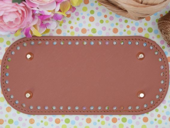 Денце для сумки прямокутне 22*10см, з ніжками, Коричневе